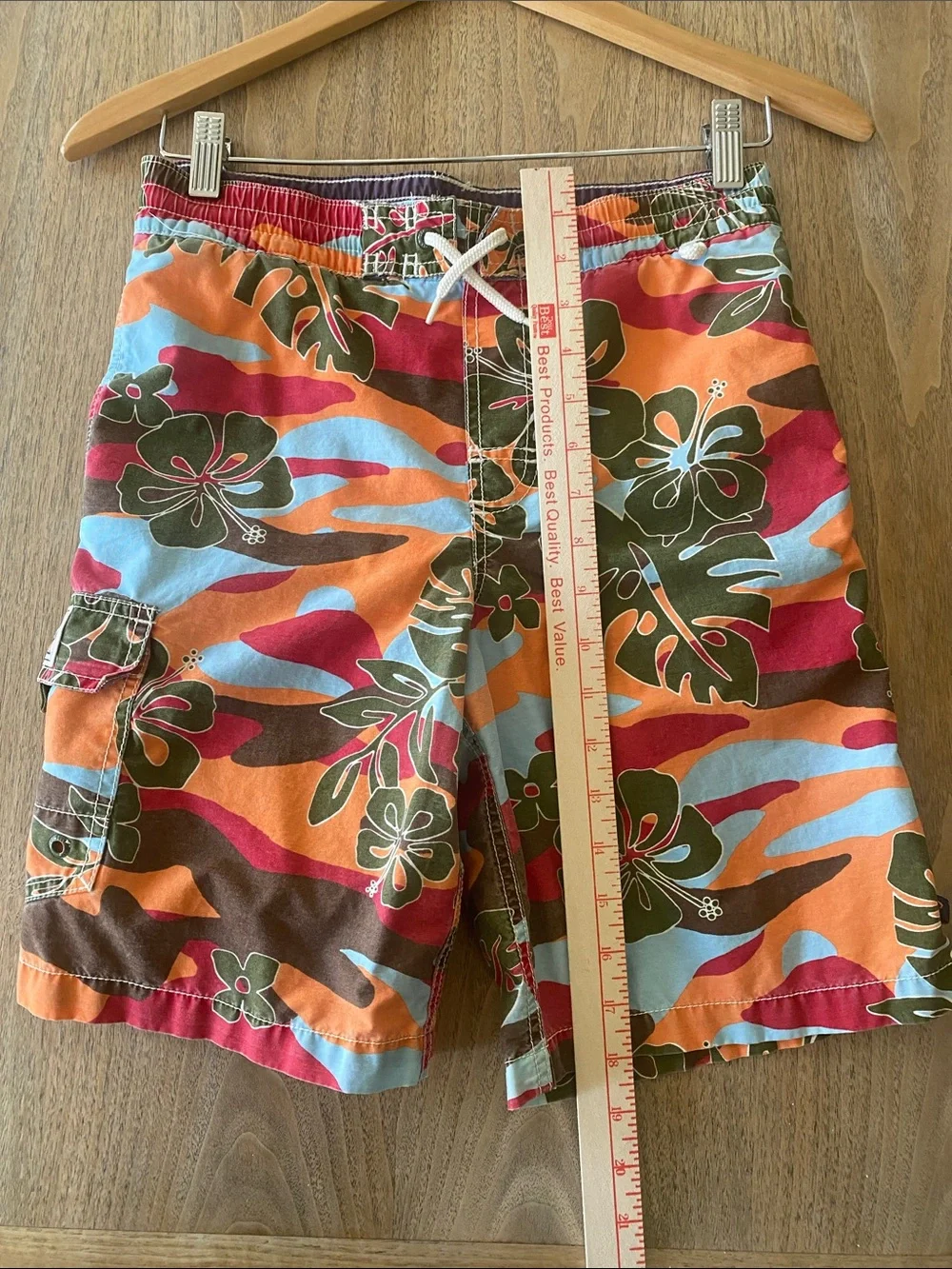 GAP Boy’s Multicolor Floral Swim Shorts - Orange, Blue, Green, Pink